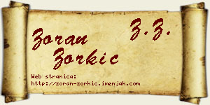 Zoran Zorkić vizit kartica